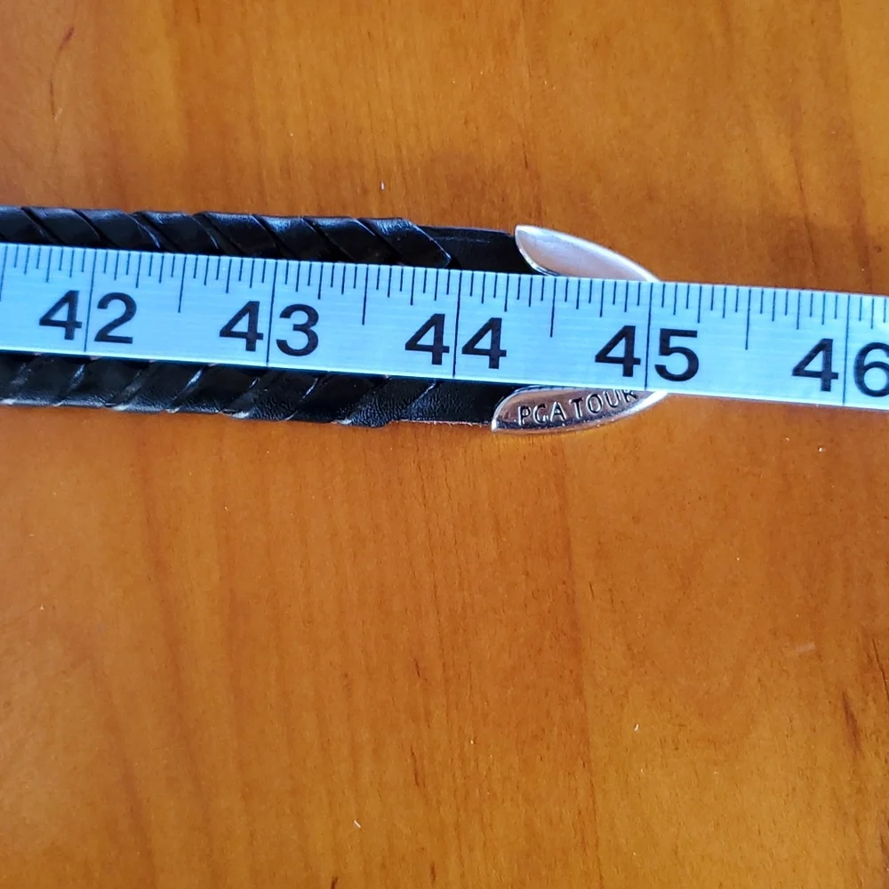 PGA Tour Leather Braided Belt Size 38